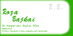 roza bajkai business card