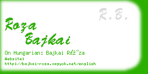 roza bajkai business card